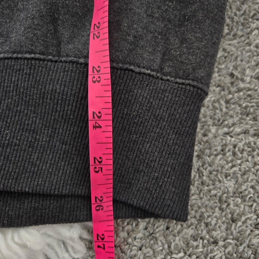 Men's Charcoal Zip-Up Hoodie with Neon Trim - Picture 7 of 8